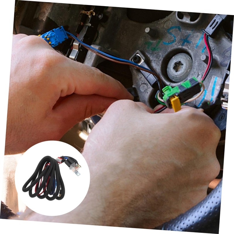 BUGUUYO Car Horn Kit Button Horn Wire Harness Adapter Replacement