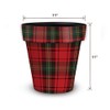 Briarwood Lane Holiday Plaid Medium Planter