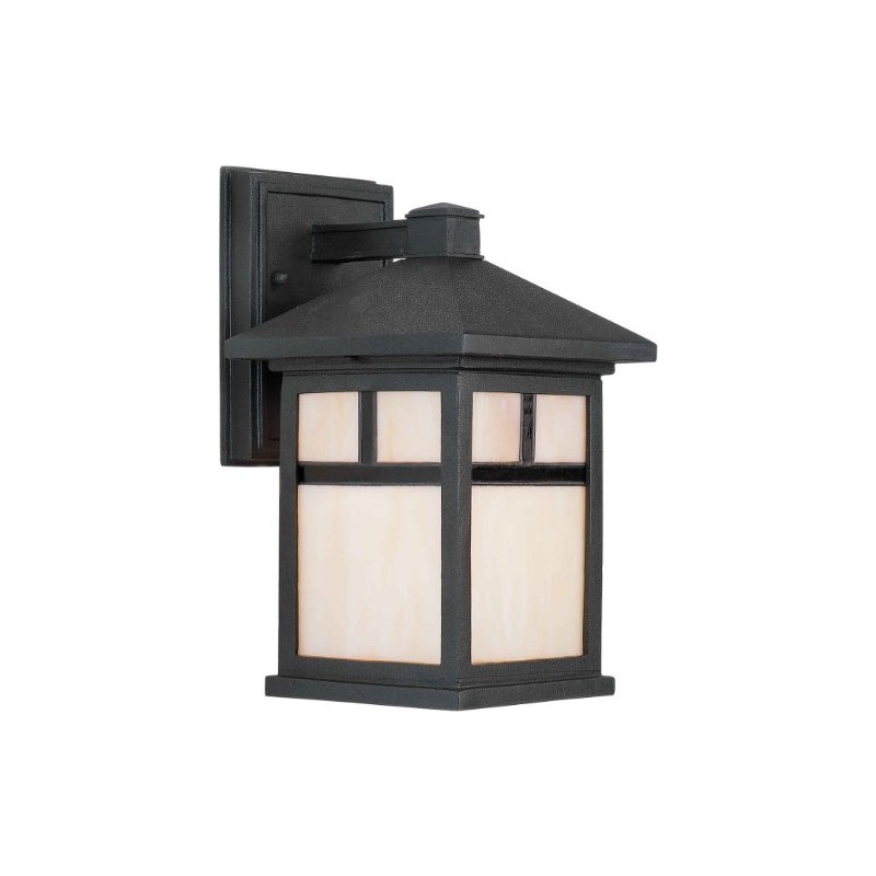 Forte Lighting 1773-01-04 Exterior Wall Light with Honey Glass Shades,