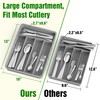 Simple Houseware 5 Compartments Kitchen Drawer Flatware, Gray