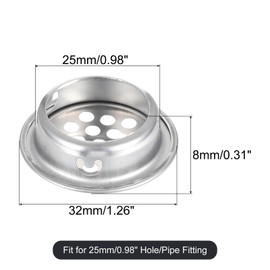 uxcell Floor Drain Cover, Stainless Steel Anti Blocking Drain Cover for Outdoor Bathroom Kitchen, Fit for 25mm/0.98" Aperture