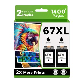 Skyink Remanufactured Ink Cartridge Replacement for HP ink 67 XL 67xl Printer HP67XL (2 Black )Works for 2700 2855e 4133e 2755e 4155e 2722 2752 Envy Pro 6455 6458 6475 Envy 6000 6458e 6455e 6055e 6075