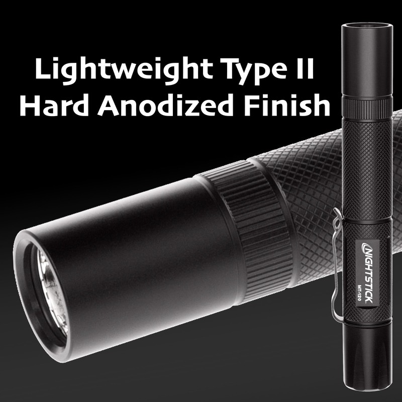 Nightstick Momentary or constant-on MT-120 Mini-TAC Metal LED Flashlight-2 AA,