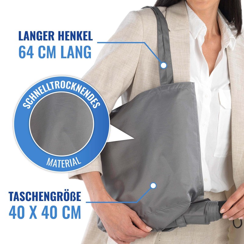 Maximex 2-in-1 Pocket Umbrella with Bag, Space-Saving Pocket Umbrella with