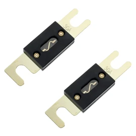 BoJack 2pcs 400A ANL Fuse Holder and 2pcs 400Amp 32VDC ANL Fuses for Audio and Video Systems