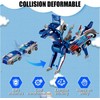 A transforming car toy. When two cars collide, they transform.