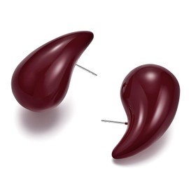 FAMARINE Brown Drop Earrings for Women Chunky Waterdrop Earring Big Dangle Brown Earrings Fashion Jewelry Gift