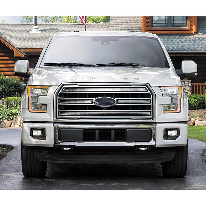 CONGCONG 7 Inch Overlay Front Grille Emblem,American Black Flag ABS