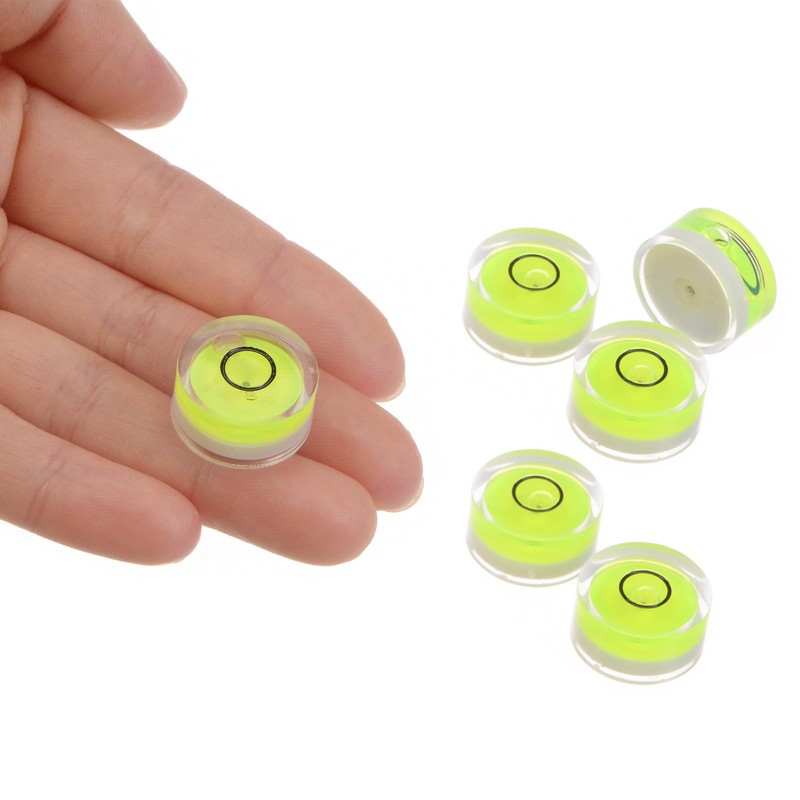 sourcing map Round Bubble Level 18x9mm Mini Circular Bullseye Spirit