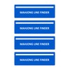 Tintinwiwigo 4Pack Mahjong Line Finder Reader, Mah Jong Card Guide,