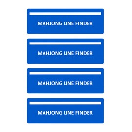 Tintinwiwigo 4Pack Mahjong Line Finder Reader, Mah Jong Card Guide, Mahjong Accessories and Gifts for Women (Blue)