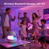 UMLAEN Smart LED Night Light with Bluetooth Speaker, Rechargeable Table