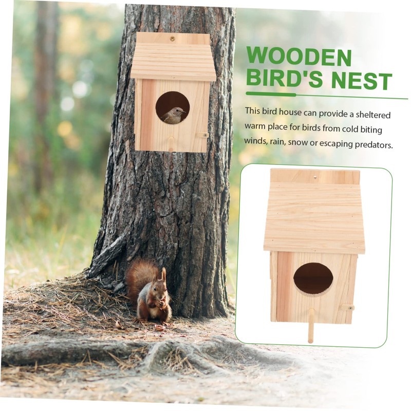IWOWHERO Bird Feeder for Wild Birds Garden Decor Breeding Box