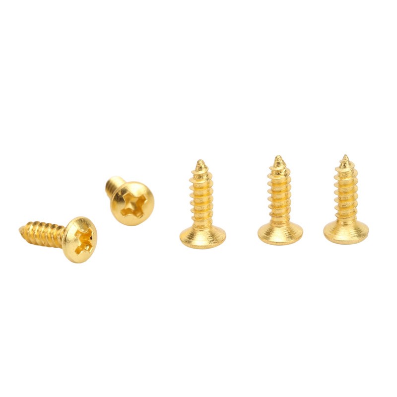100PCS Guitar Pickguard Screws Metal Guard Plate Mounting Screw Electric