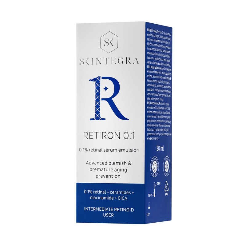 Skintegra Retiron 0.1 - Anti-Ageing Serum with 0.1% Retinal, Reduces