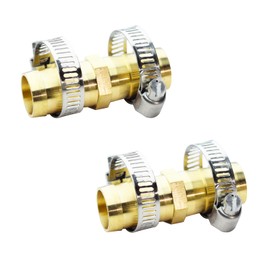 chaekoy 2 Pack Garden Hose Connector Repair Mender Kit with Stainless Clamp, Fits 3/4"-5/8" Water Hose Repair Fitting