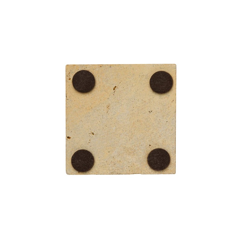 ottoman Travertine Soap Dish Decorative Stone 10 x 10 cm