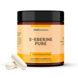 Berberina Pure - Suplemento Alimenticio 60 Cápsulas | Berberine Apto Dieta Keto y Gluten Free | Extracto Natural para Bienestar | 30 porciones | VITALBOTANICS