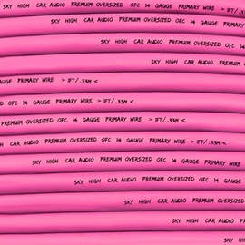 Sky High Car Audio OFC 14 Gauge Primary Wire 100ft (Pink)