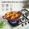 INSETFY Non-Stick Frying Pan/Skillet 11", 3QT Tagine Pan,Cast Aluminum Pans
