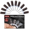 10Pcs 600 Grit Sanding Drums Sandpaper Sticks Set with 1/8"(3mm)