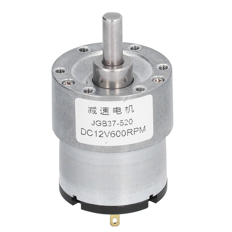 JGB37‑520 12V 600RPM DC Worm Gear Motor Turbo Reducer Shaft
