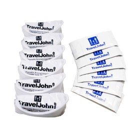 TravelJohn Resealable Disposable Urinal for All Genders, Adults, & Children (TJ1N-C) - 6 Pack