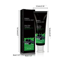 Dyceittdia 2pcs Bamboo Charcoal Deep Toothpaste, Bambuskohle-Zahnpasta, Bambuskohle Tiefenzahnpasta, Reinigung von Flecken und Geruch, Weiße Zähne, 2pcs*100g, toothpastes1