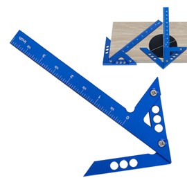 Centre Finder Ruler, Centre Finder Centre Angle Ruler, 45°/90° Right Angle Line Gauge, Aluminium Alloy Centre Marking Gauge, Centring Angle Finder, Carpenter's Ruler for Woodworking