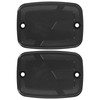 2pcs Front Brake Fluid Reservoir Cap Motorcycle Upper Fuel Tank