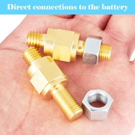 Long Stud Side Post Battery Terminal Bolt Compatible with GM and Other Accessories to Battery,Standard Battery Post Stud Extender Screws 3/8 16&24 Stud Bolts,Pack of 4