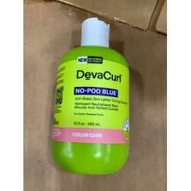 DevaCurl No-Poo Blue® Anti-Brass Zero Lather Toning Cleanser, 12 fl. oz.