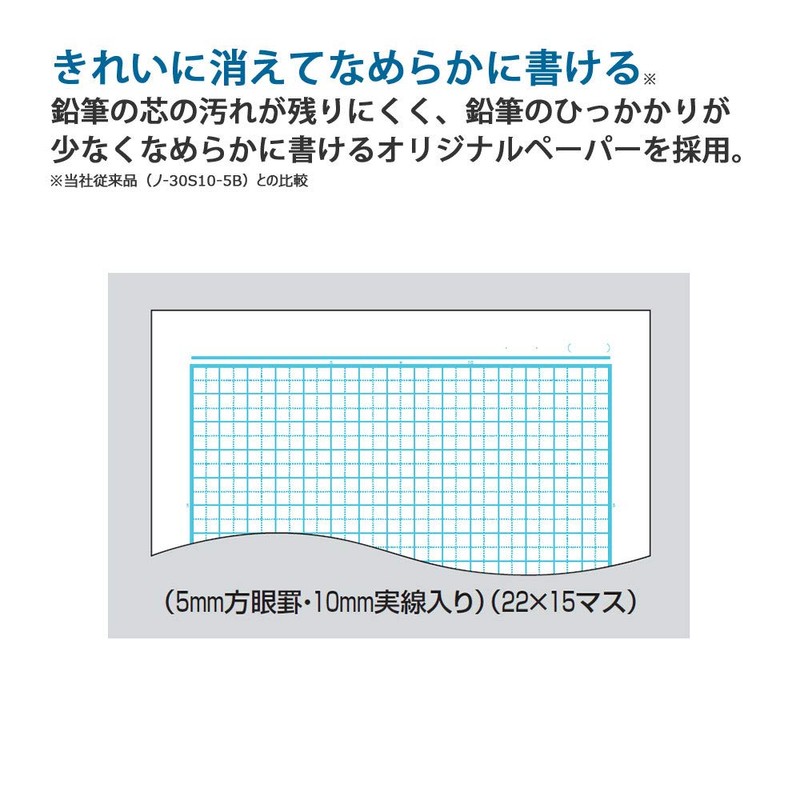 Kokuyo Notebook, Campus Notebook, B5, 0.2 inch (5 mm) Ruled,