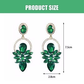 FFWTPY Women's Earrings Floral Geometric Earrings Drop Style Suitable for Dinner Parties and Everyday Wear Suitable for Women
