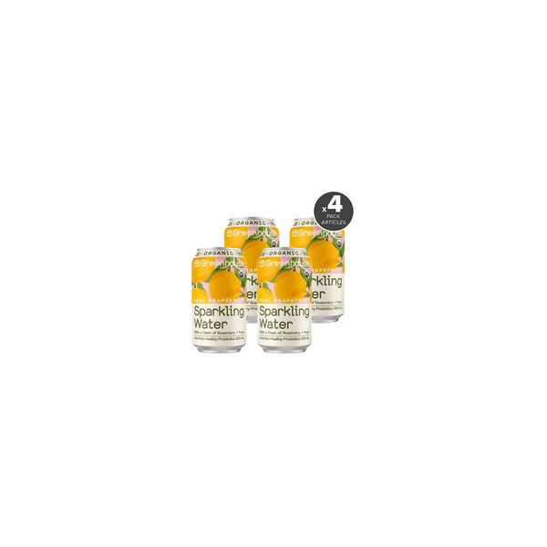 Greenhouse Juice Co. Real Grapefruit Probiotic Sparkling Water Bundle 4x