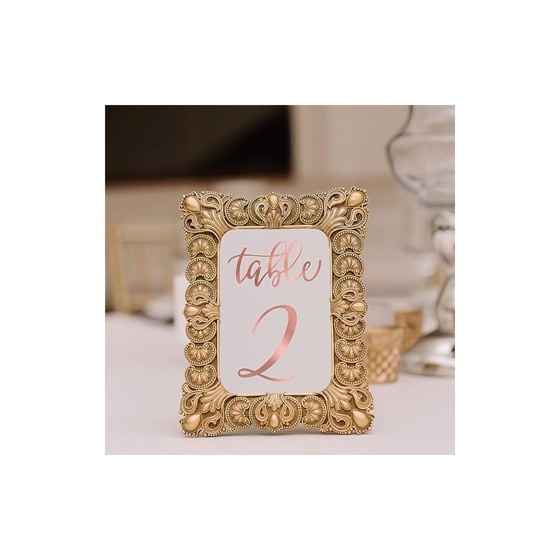 SHIDOW Rose Gold Table Numbers for Wedding Reception, Rose Gold