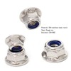 M8 Nylon Flange Nuts, 20-Pack 304 Stainless Steel Nylon Insert
