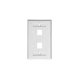 NavePoint Keystone Wall Plate White 2-Port