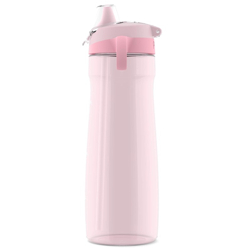 Pogo BPA-Free Tritan Plastic Water Bottle with Soft Straw, 32