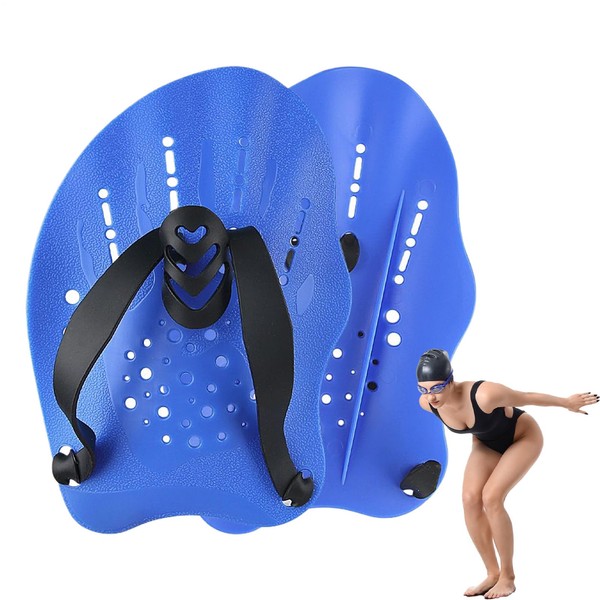 Swim Paddles | Swim Training Hand Paddles with Adjustable Straps
