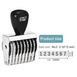 8 Digits Rubber Number Stamp, Date Stamp, Office Stamp, Rotating Stamp, Office Business Stamps