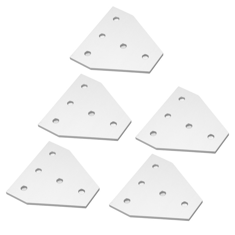 5PCS Flat Tie Plate Aluminum Alloy 5 Holes Compression Resistance