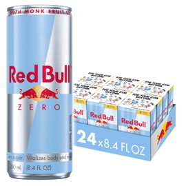 Red Bull Zero Energy Drink, 8.4 fl. oz., with 80mg Caffeine, Taurine & B Vitamins, 6 Packs of 4 Cans, Pack of 24