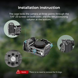 SMALLRIG Cage Hawklock Quick Release Cage for Sony Alpha 1 II/Alpha 9 III, Multiple Installation Points, Integrated Quick Release Plate for Arca and HawkLock H21 NATO Rail - 5187