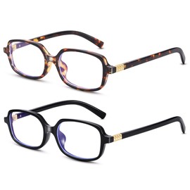 Pro Acme Retro Rectangle Blue Light Glasses for Wome Men Small Square Blue Light Blocking Glasses 90s Vintage Eyeglasses