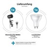 ledscom.de Waika Clamp Light Switch Matte Black with LED GU10