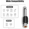 Kjzeex 6 Pack 6.35mm Male Mono Jack Plug to RCA