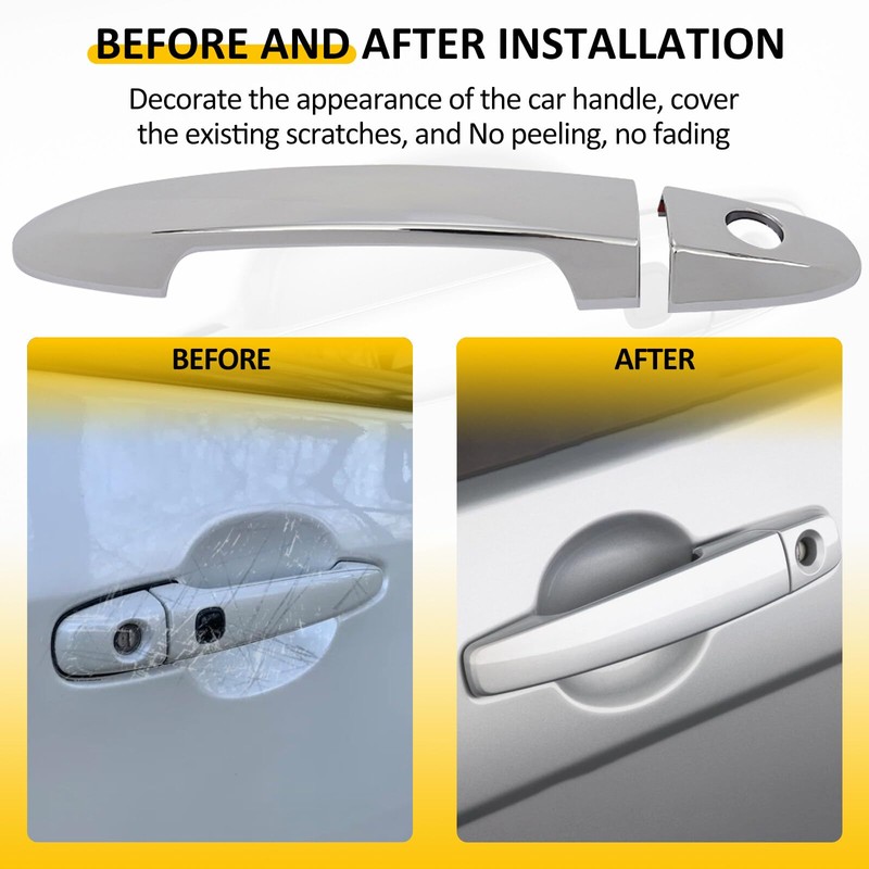 OCPTY 4PCS Door Handle Covers for 2010-2012 for Hyundai Santa