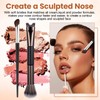 2Pcs Nose Contour Brushes for Makeup Shimmeroo Double-Ended Nose Angled