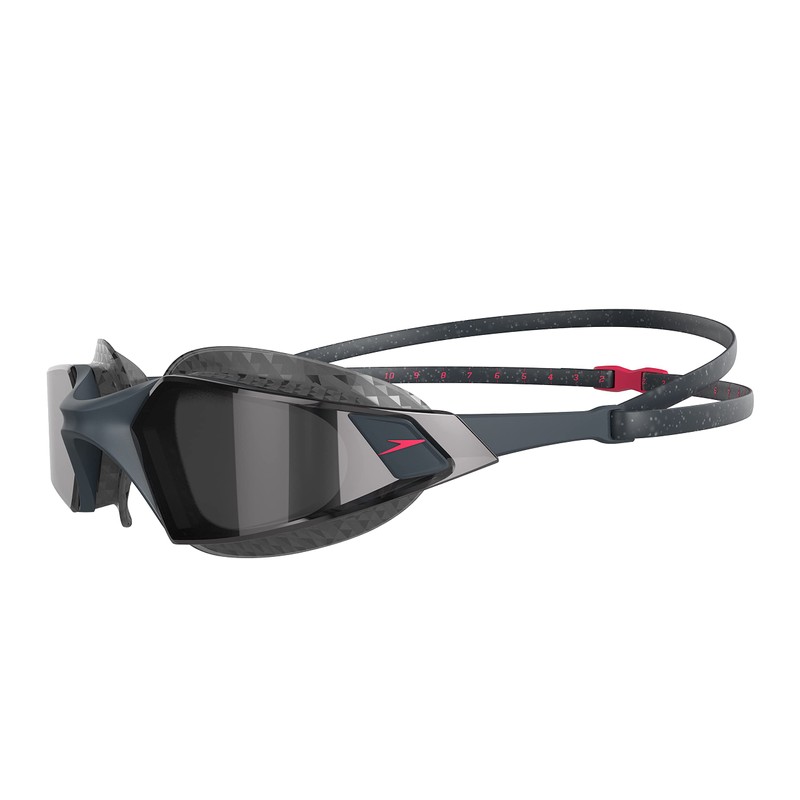 Speedo Unisex Adult Aquapulse Pro Swimming Goggles, Oxid Grey/Phoenix Red/Smoke,